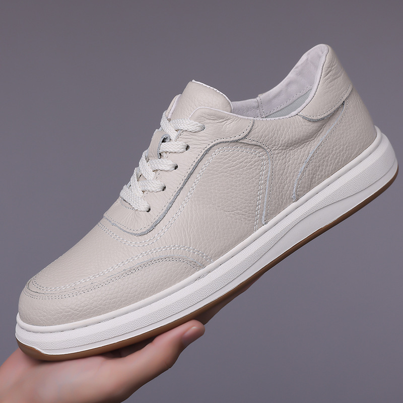 Casual Soft Leather Soft Bottom Men's Sneakers - Imagen 7