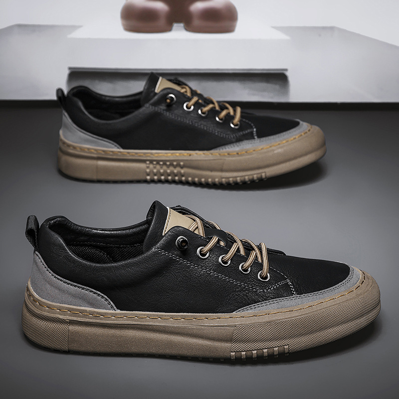 British Round Toe Men's Leather Shoes Men - Imagen 6