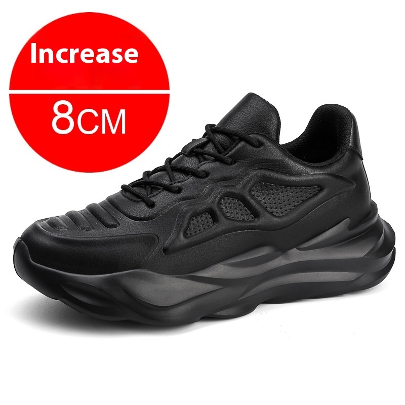 Summer New Invisible Height-increasing Shoes Men's 8CM Breathable Clunky Sneakers - Imagen 10
