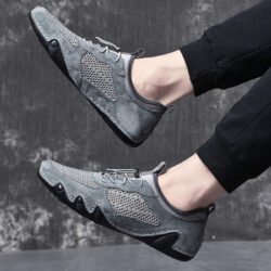 Breathable Slip On Driving Leather Shoes Men's Casual Shoes