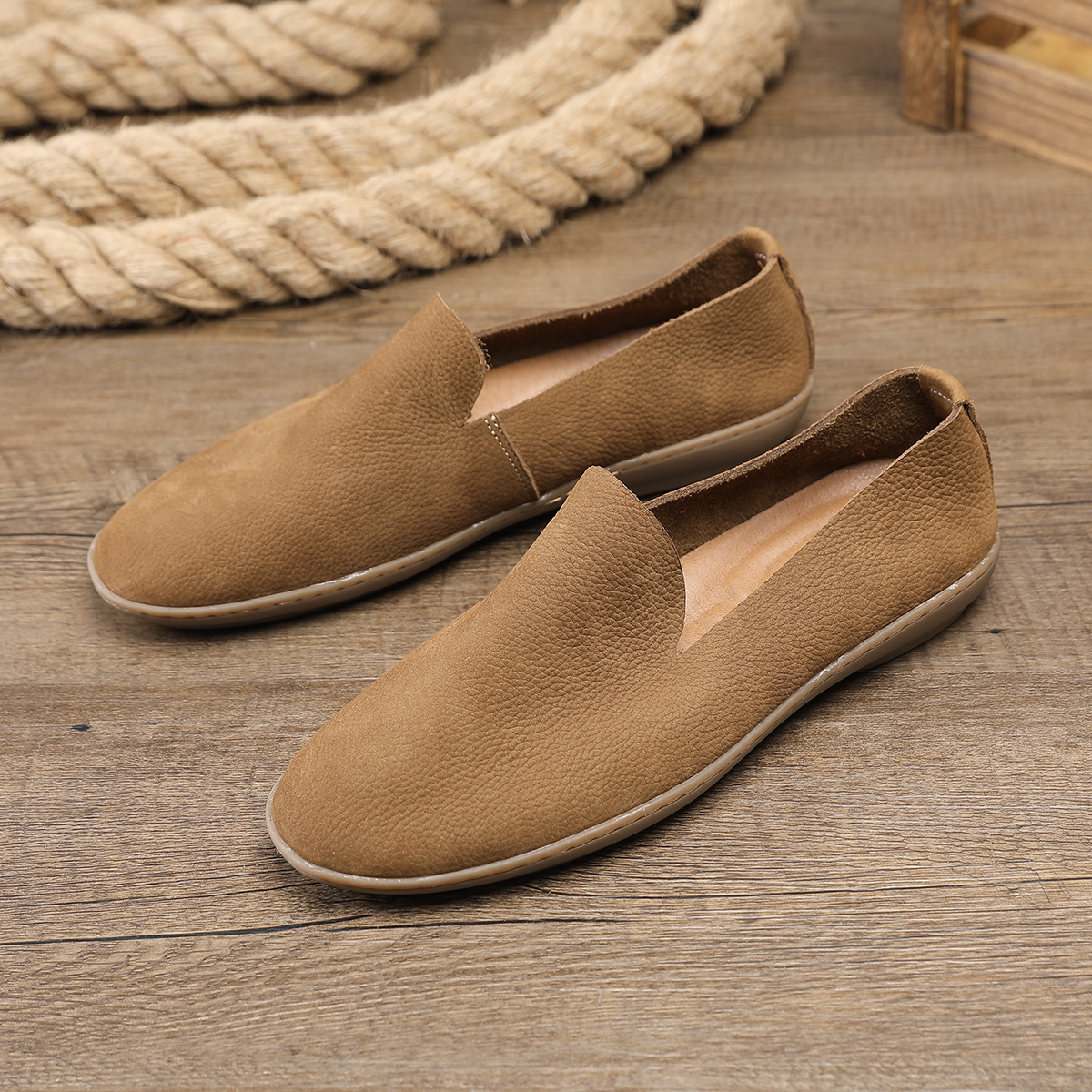 Handmade Men's Shoes Super Soft Breathable Lightweight First Layer Cowhide - Imagen 5