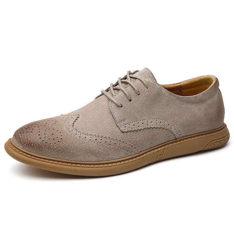 Business Formal Wear Genuine Leather Low Top Retro Lace Up Breathable Men's Shoes - Imagen 7
