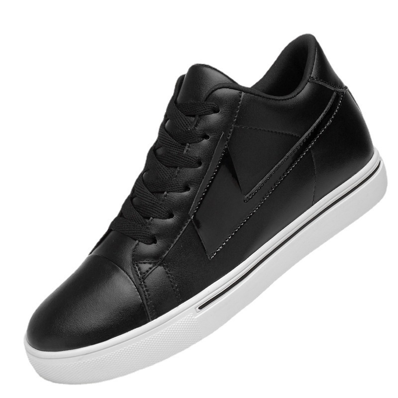 New Skateboard Cowhide Korean Style Height Increasing Insole Men's Shoes - Imagen 5