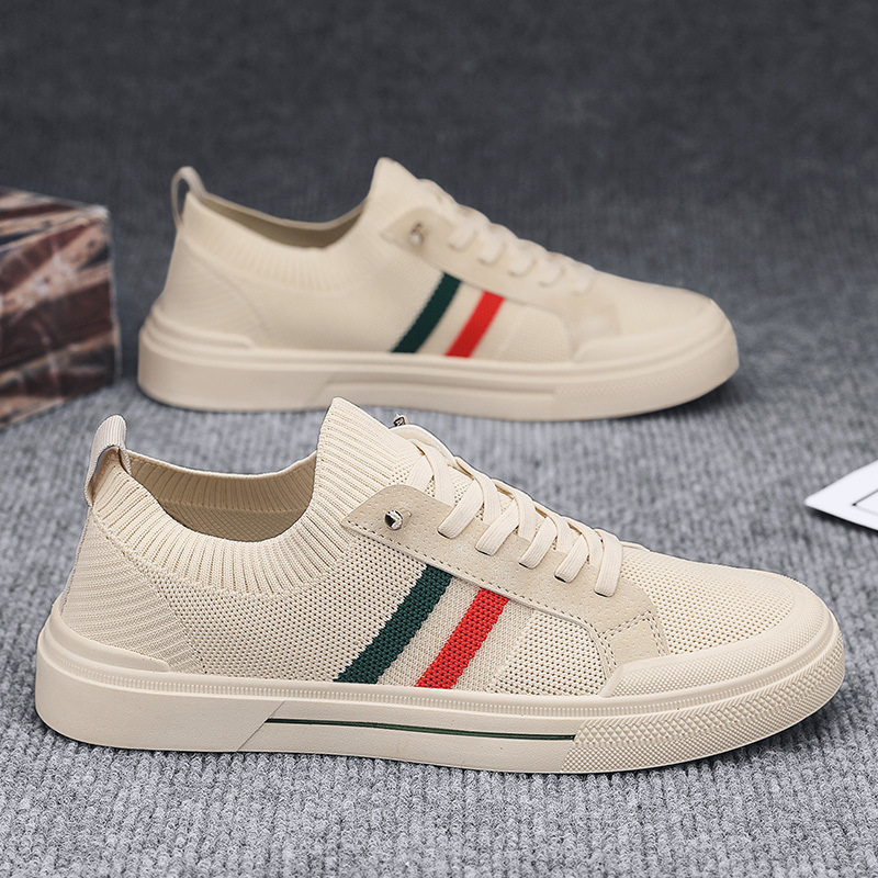 Breathable Thin Knitted Mesh Men's Casual Sneakers - Imagen 2