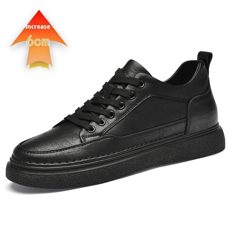 Autumn New Invisible Height Increasing Insole Men's Shoes 8cm Thick Bottom - Imagen 7