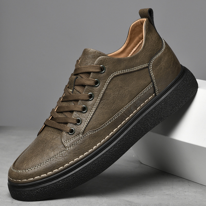 Autumn New Invisible Height Increasing Insole Men's Shoes 8cm Thick Bottom - Imagen 4
