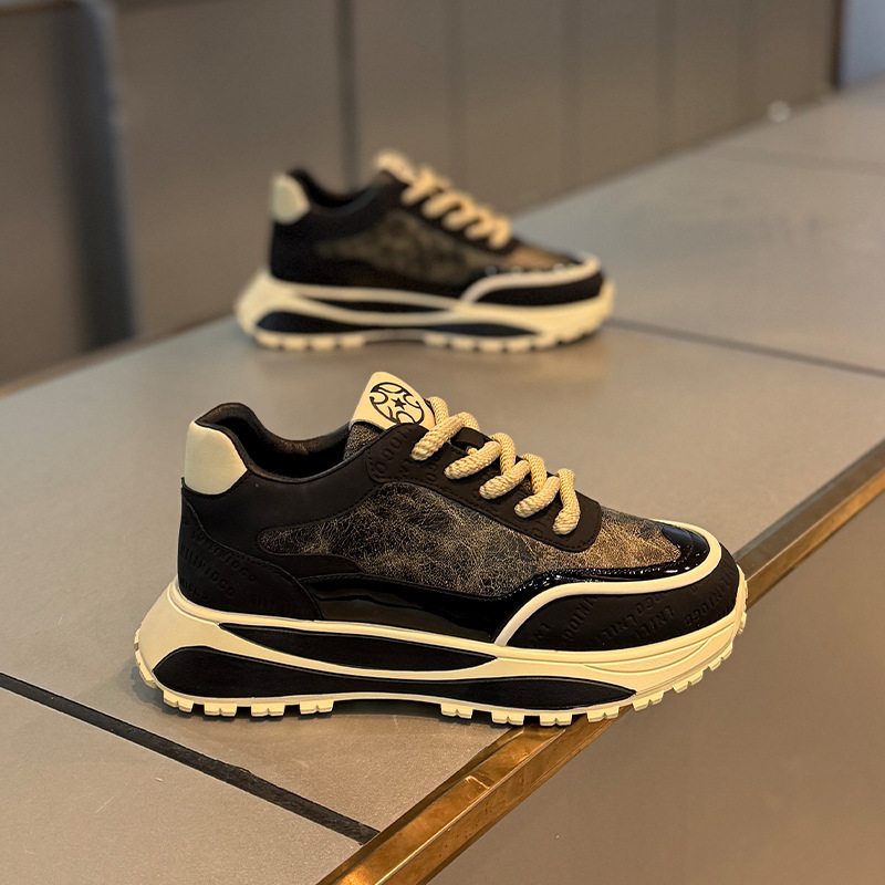 Thick Bottom Wear-resistant Retro Daddy Shoes Male - Imagen 6