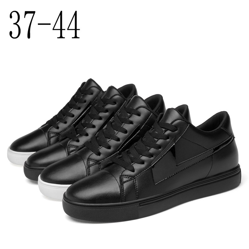 New Skateboard Cowhide Korean Style Height Increasing Insole Men's Shoes - Imagen 4