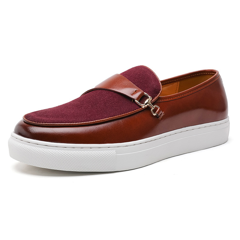 Men's Leather Shoes Horsebit Buckle Slip-on - Imagen 5