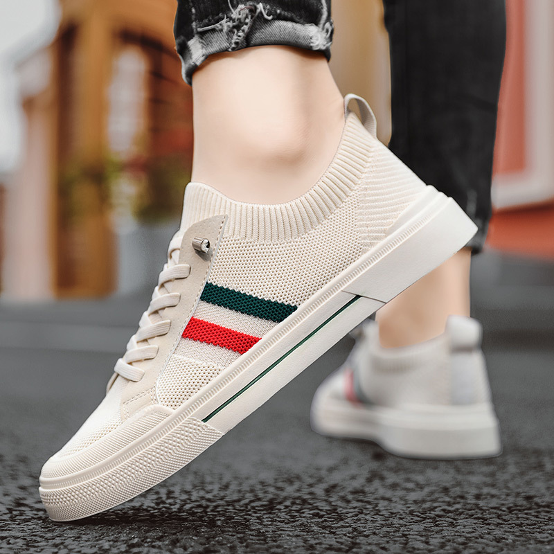 Breathable Thin Knitted Mesh Men's Casual Sneakers - Imagen 3