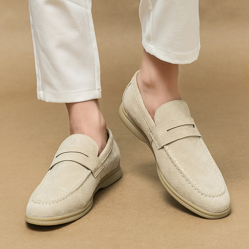 Men's Shoes Fashion Slip-on Plus Size Casual Leather Shoes - Imagen 2