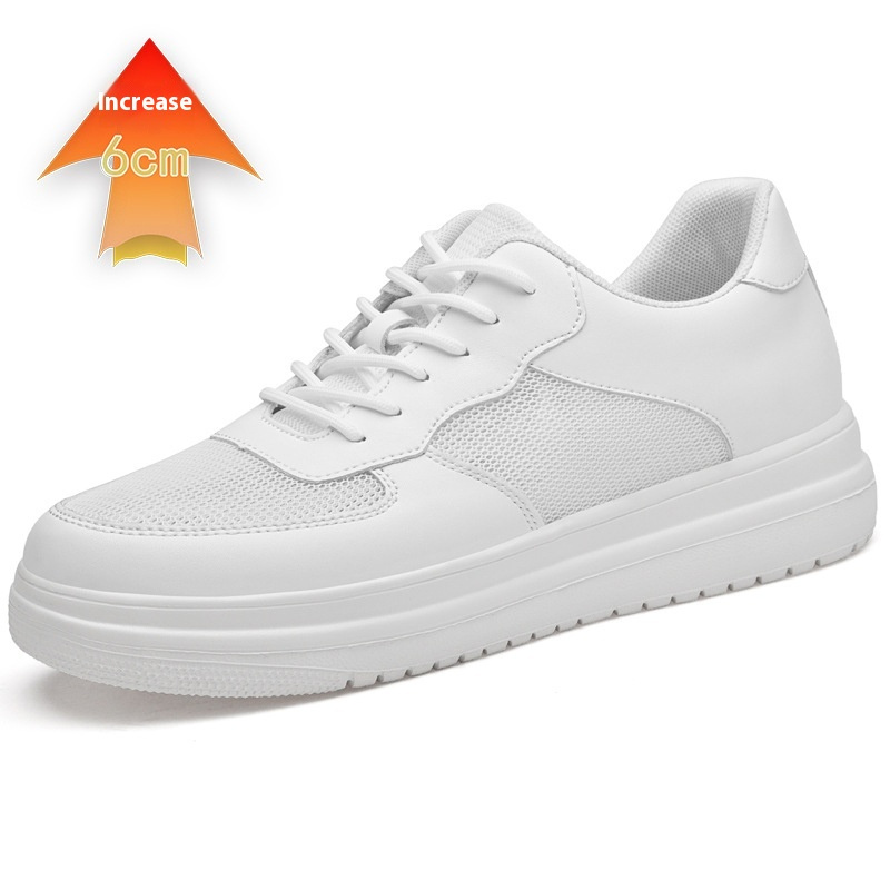 Summer Breathable Invisible Height Increasing Insole Men's Spring Soft Bottom Skateboard Shoes - Imagen 2