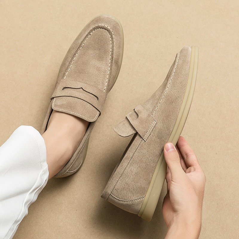 Men's Shoes Fashion Slip-on Plus Size Casual Leather Shoes - Imagen 4
