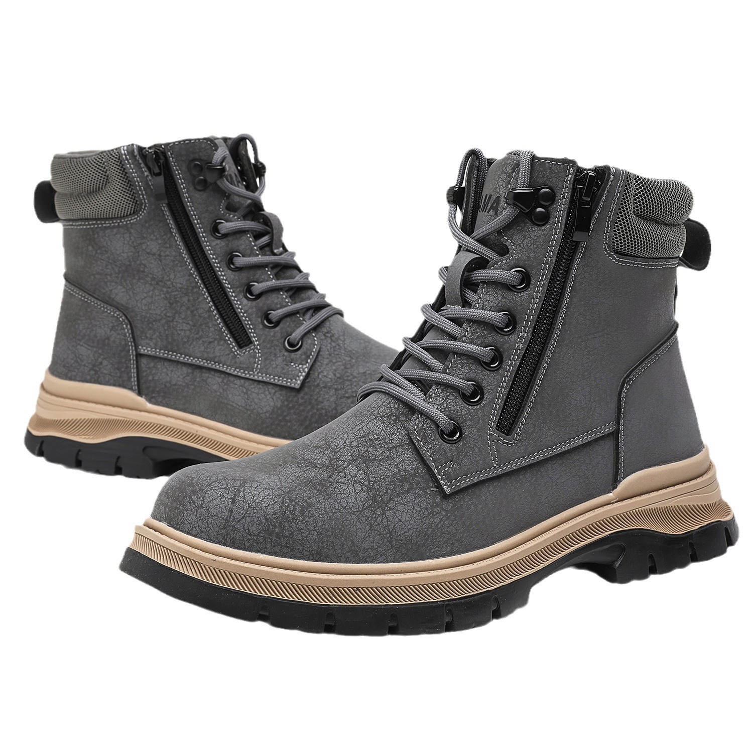 High-top Men's Shoes Men's Deodorant And Breathable Anti-smashing And Anti-penetration Lightweight And Wear-resistant Safety - Imagen 4