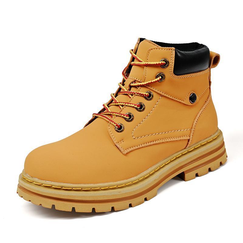 Men's Simple Casual Plus Size Leather Martin Boots - Imagen 2