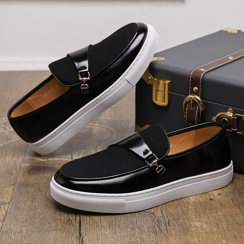 Men's Leather Shoes Horsebit Buckle Slip-on - Imagen 3