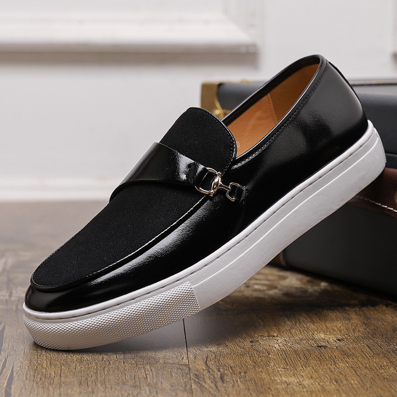 Men's Leather Shoes Horsebit Buckle Slip-on - Imagen 6