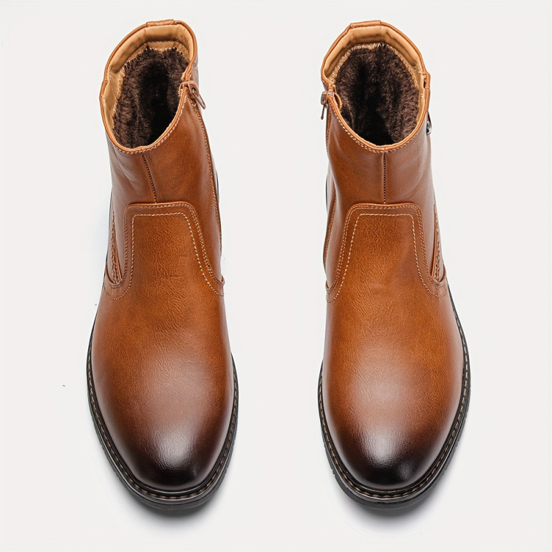 Dress Boots With Zipper Faux Fur - Imagen 4