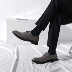 Summer British Phoenix Formal Business Suit Shoes Black Interior Height Increase