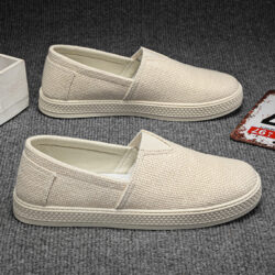 Linen Cloth Shoes Men's Breathable One Pedal Canvas