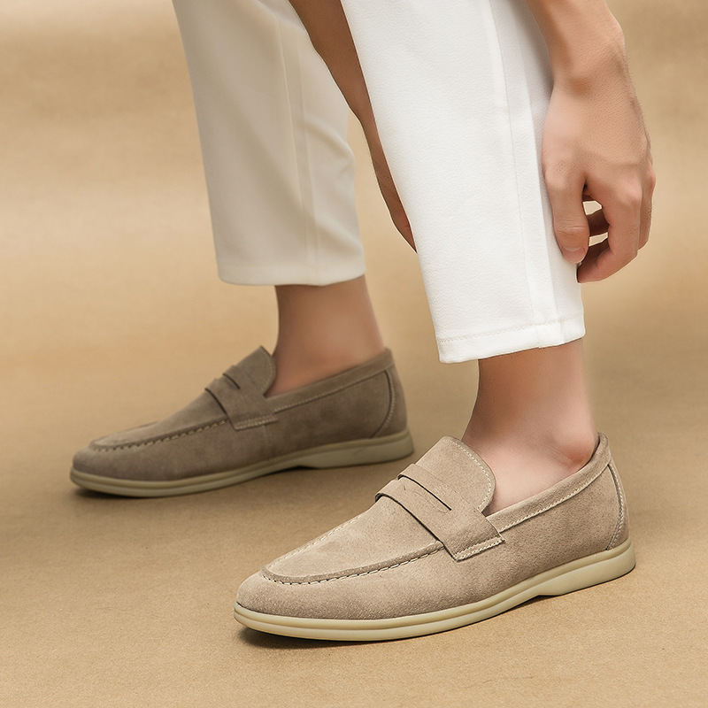 Men's Shoes Fashion Slip-on Plus Size Casual Leather Shoes - Imagen 3