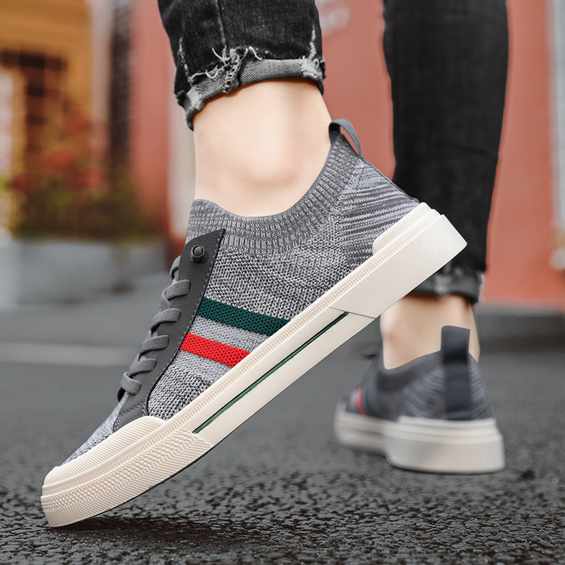 Breathable Thin Knitted Mesh Men's Casual Sneakers - Imagen 4