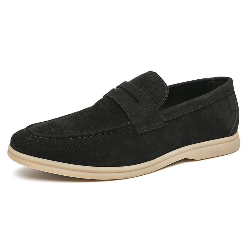 Men's Shoes Fashion Slip-on Plus Size Casual Leather Shoes - Imagen 5