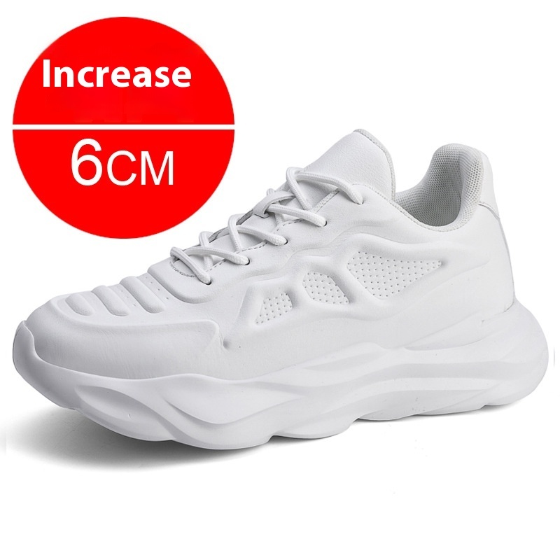 Summer New Invisible Height-increasing Shoes Men's 8CM Breathable Clunky Sneakers - Imagen 7