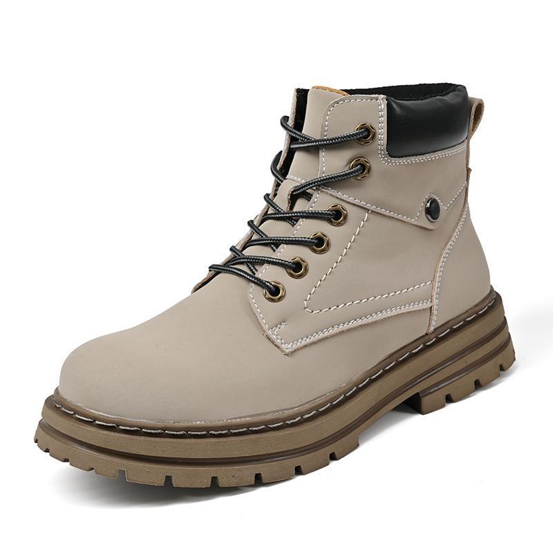 Men's Simple Casual Plus Size Leather Martin Boots - Imagen 3