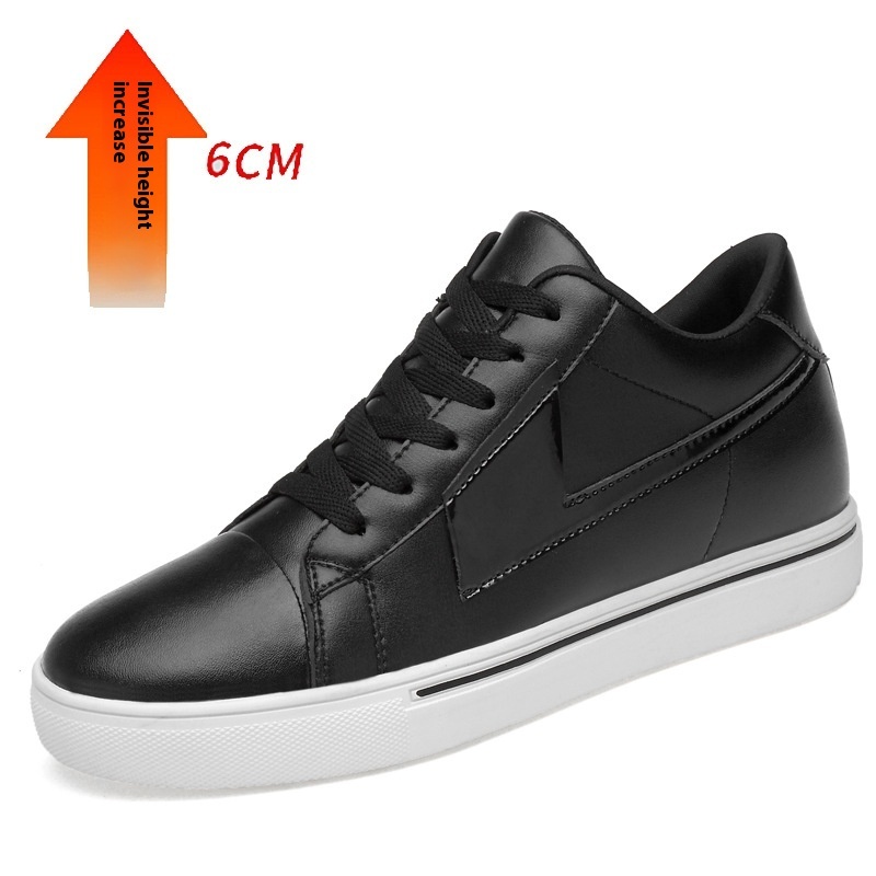 New Skateboard Cowhide Korean Style Height Increasing Insole Men's Shoes - Imagen 7