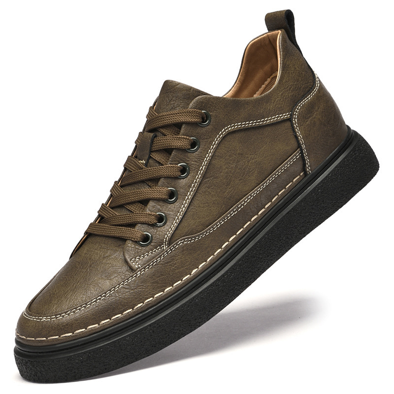 Autumn New Invisible Height Increasing Insole Men's Shoes 8cm Thick Bottom - Imagen 3