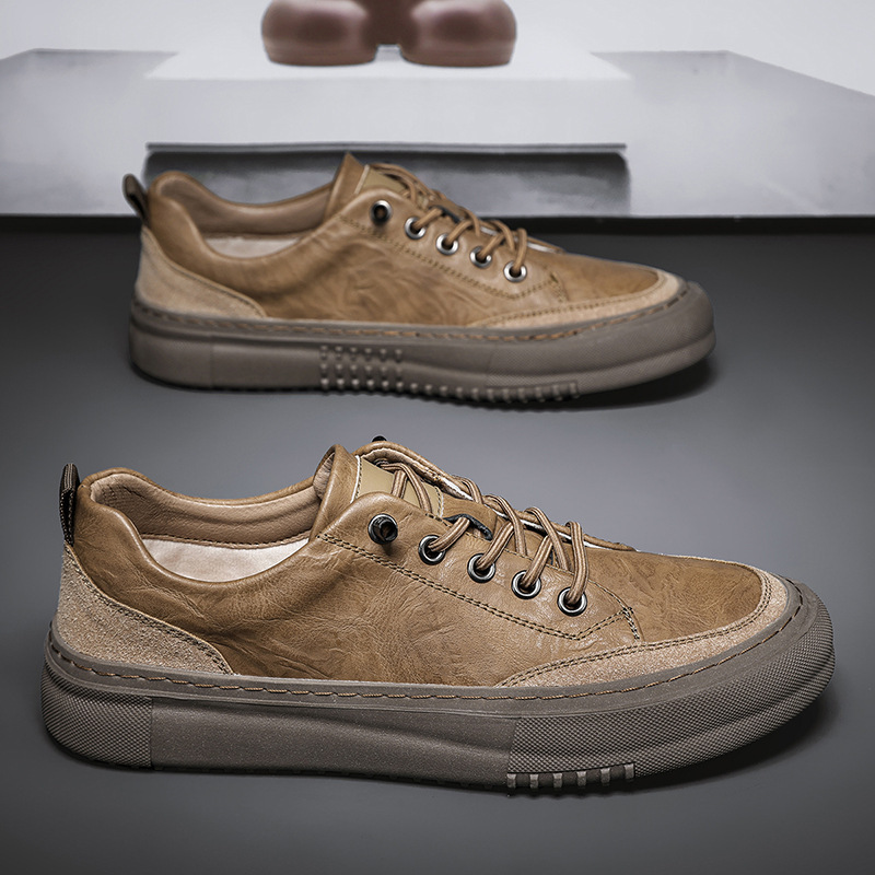 British Round Toe Men's Leather Shoes Men - Imagen 7