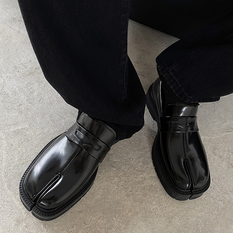 Niche High-end Fashion All-matching Platform Casual Leather Shoes - Imagen 4