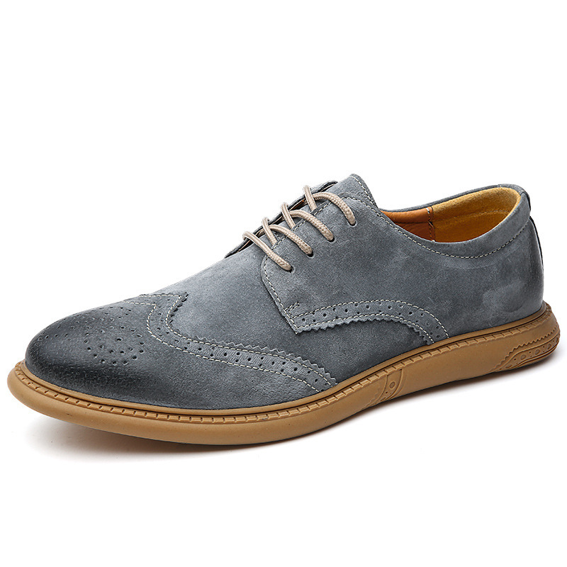 Business Formal Wear Genuine Leather Low Top Retro Lace Up Breathable Men's Shoes - Imagen 6