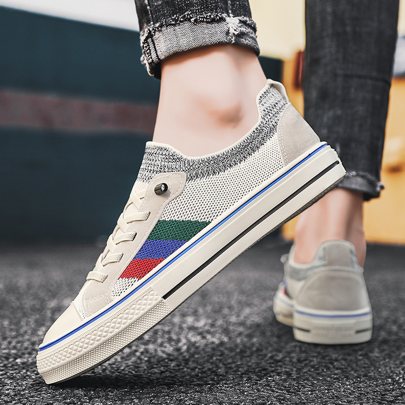 Breathable Thin Knitted Mesh Men's Casual Sneakers - Imagen 6