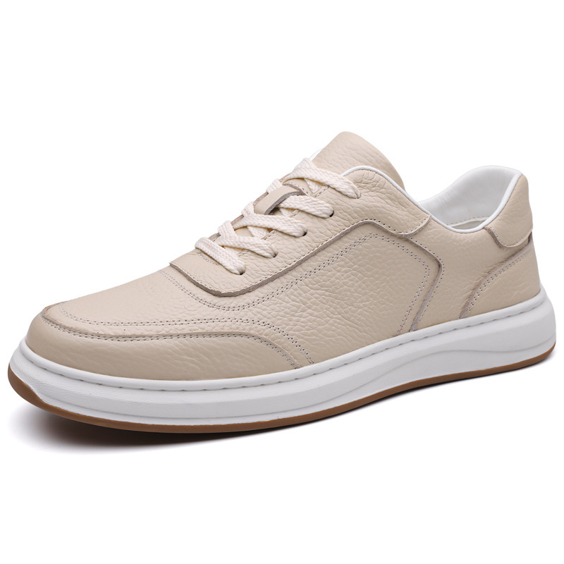 Casual Soft Leather Soft Bottom Men's Sneakers - Imagen 5