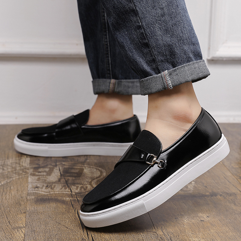 Men's Leather Shoes Horsebit Buckle Slip-on - Imagen 2