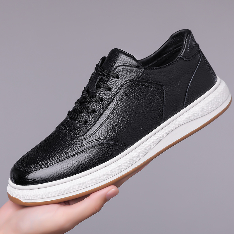 Casual Soft Leather Soft Bottom Men's Sneakers - Imagen 6