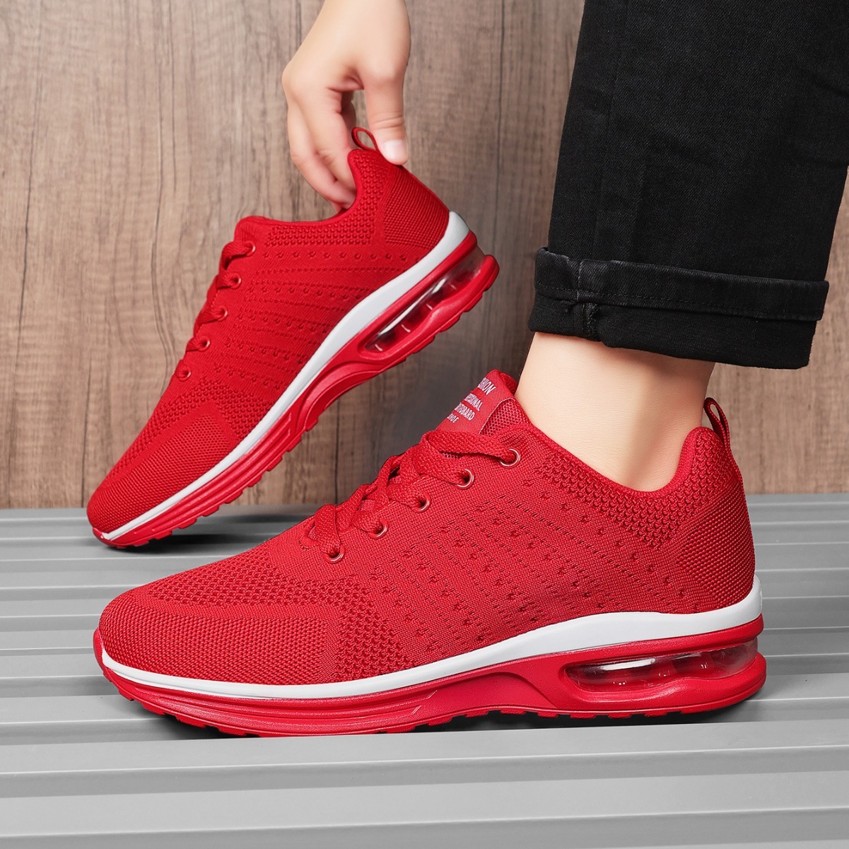 Casual Flyknit Breathable Light Running Shoes - Imagen 4