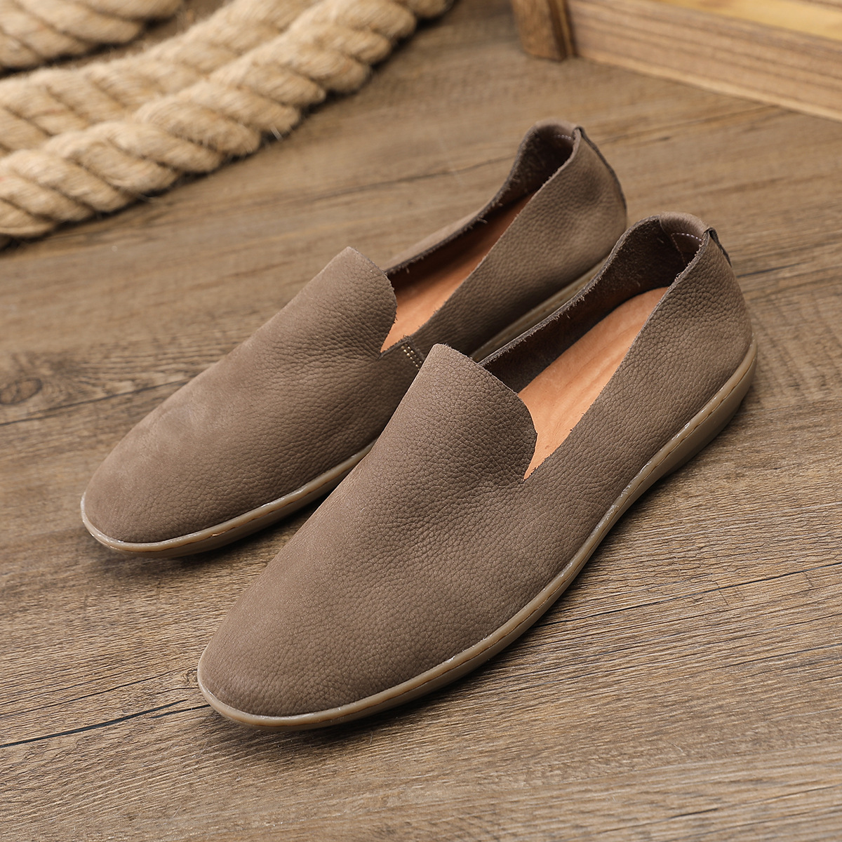 Handmade Men's Shoes Super Soft Breathable Lightweight First Layer Cowhide - Imagen 6