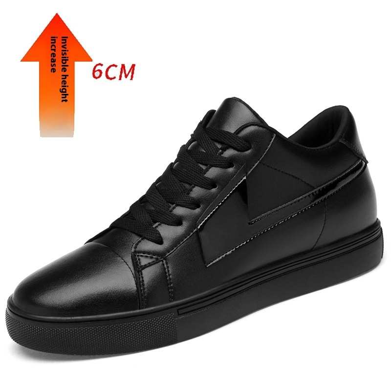 New Skateboard Cowhide Korean Style Height Increasing Insole Men's Shoes - Imagen 6