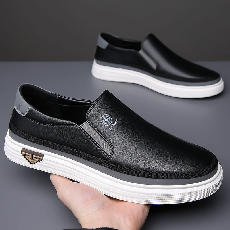 Lazy Slip On Men's Casual Leather Shoes - Imagen 2